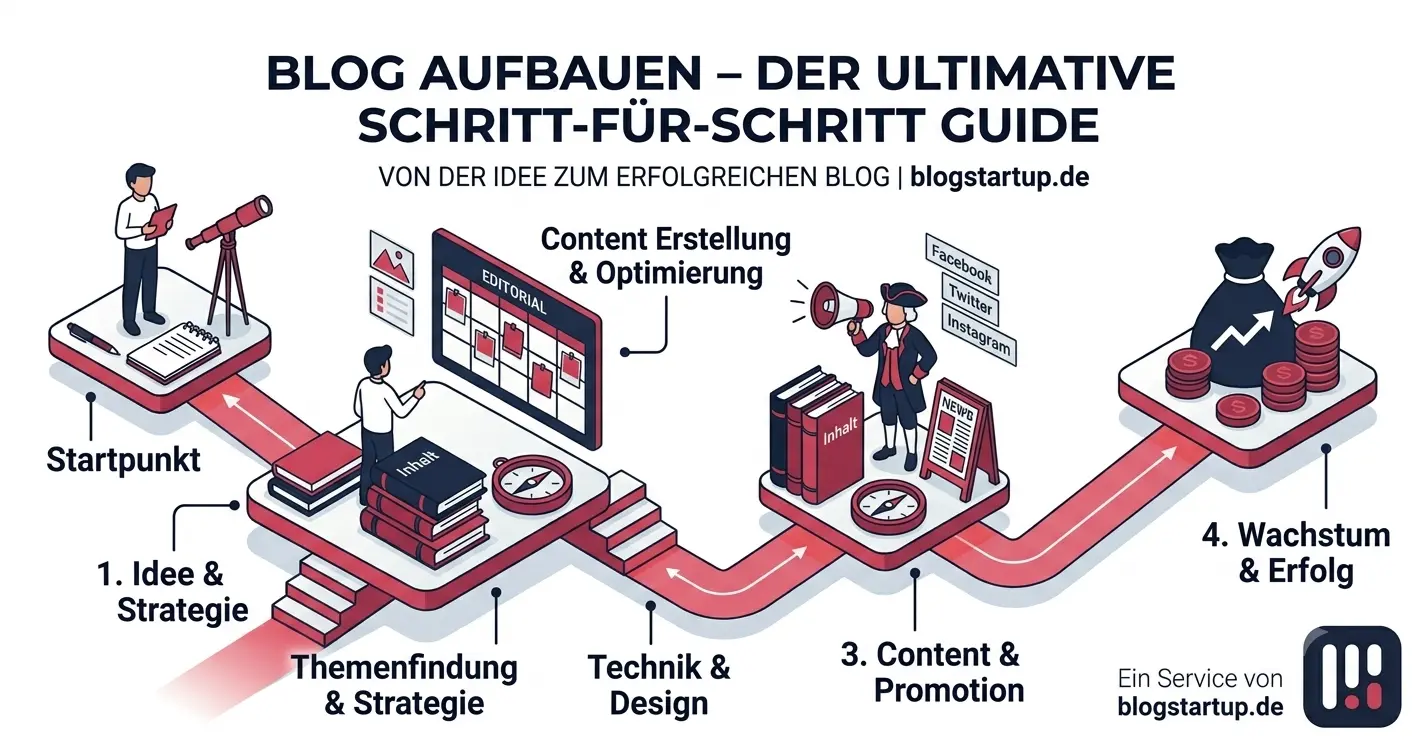 Blog aufbauen 2026 — als Business von Anfang an, Schritt-für-Schritt Guide